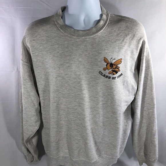 Vintage Woodford County Class of 1996 Sweater USA Made Bee Logo 90s Long Sleeve - Picture 2 of 12